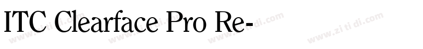 ITC Clearface Pro Re字体转换